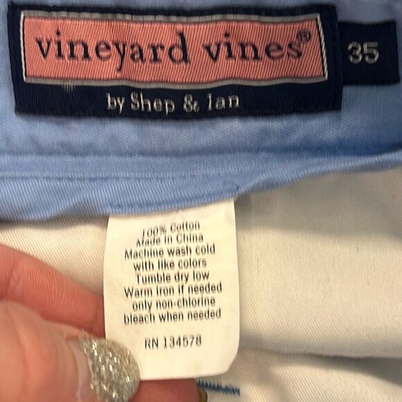 Vineyard Vines Mens Blue Club Short Chino Size 35 Dadcore - Picture 4 of 5